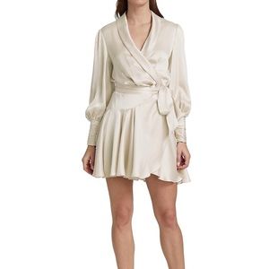 Zimmerman silk wrap mini dress